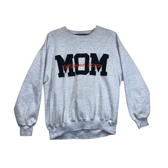 Vintage Russell Athletic Oklahoma State Mom Sweatshirt XXL Made USA Gray - Picture 1 of 15